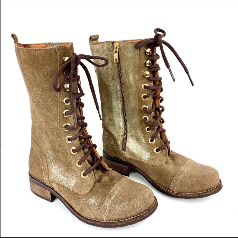 NWOT Unity in Diversity Lace Up Glitter Boots